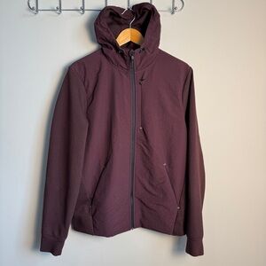 Old Navy Active Mens Dynamic Fleece Hooded Jacket Full Zip Burgundy Size Large‎
